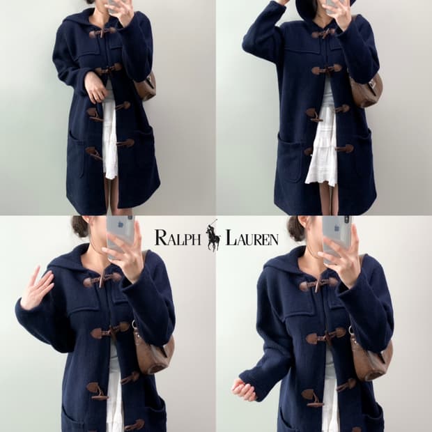 폴로 니트 더플 코트 