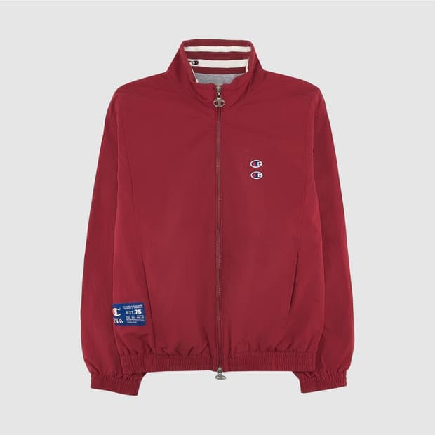 M 새제품) 자라 x 챔피온 테크니컬 패치 자켓 레드 간절기 점퍼 블루종