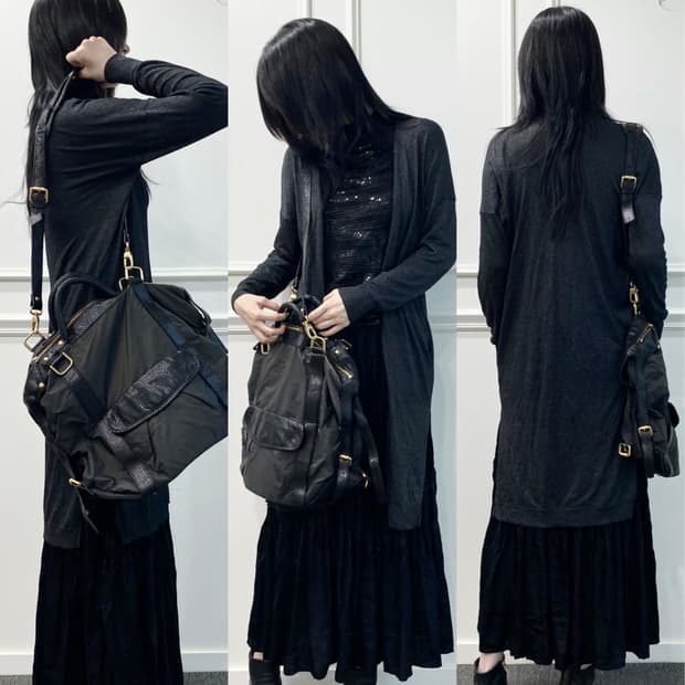 [Chocol Raffine]Minimal Grey Long Cardig