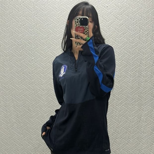 나이키 드라이핏 대한민국 축구 국대 반집업 롱슬리브 L C08482