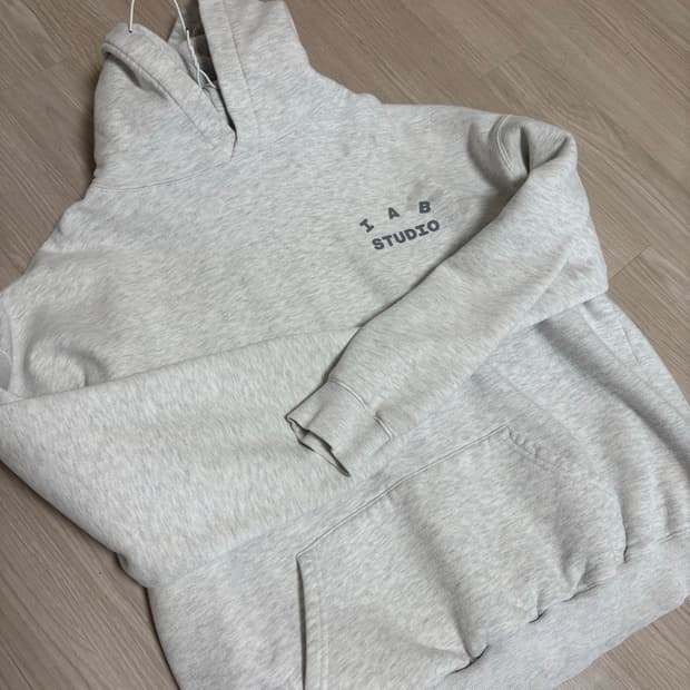 아이앱스튜디오 라이트그레이 후드티 2xl
