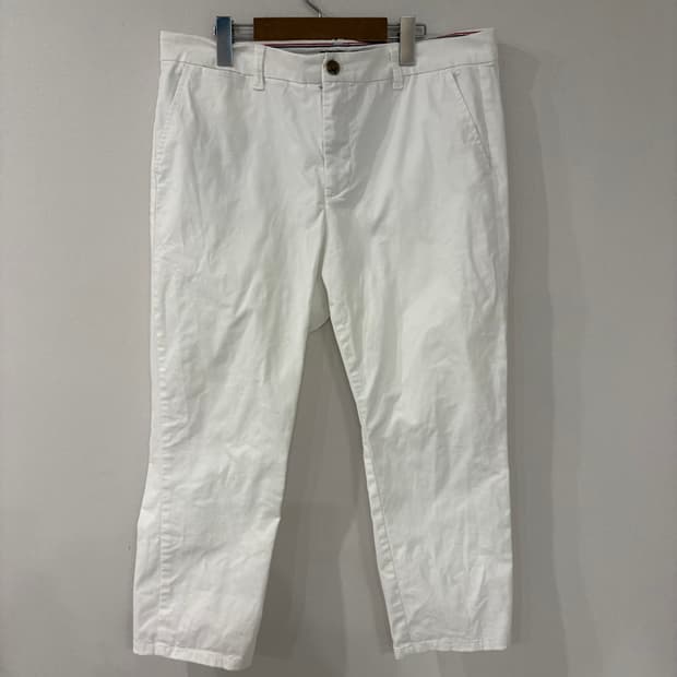 타미힐피거 흰색 바지 14사이즈