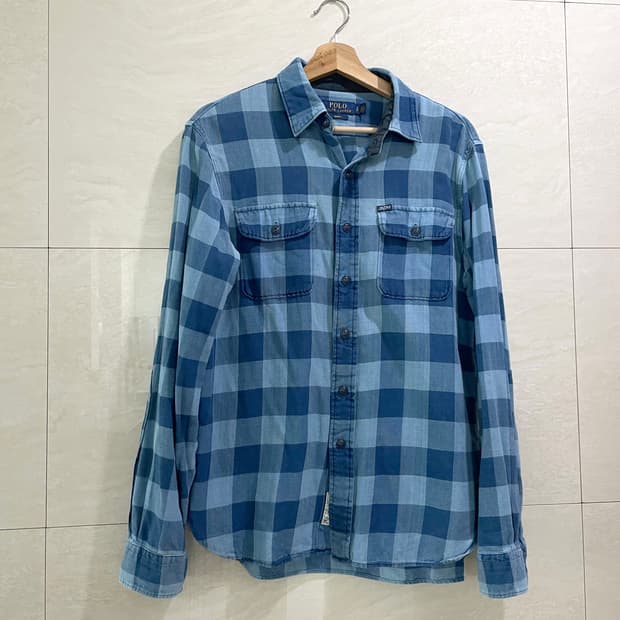 폴로 / 플라넬 체크 셔츠, 남성 셔츠 / S(95)