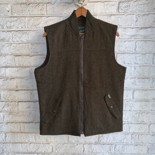 빈티지 울리치 헤링본 울 베스트 95