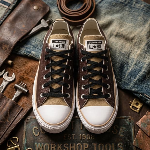 [S급] 컨버스 올스타 브라운 베이지 배색 (255)