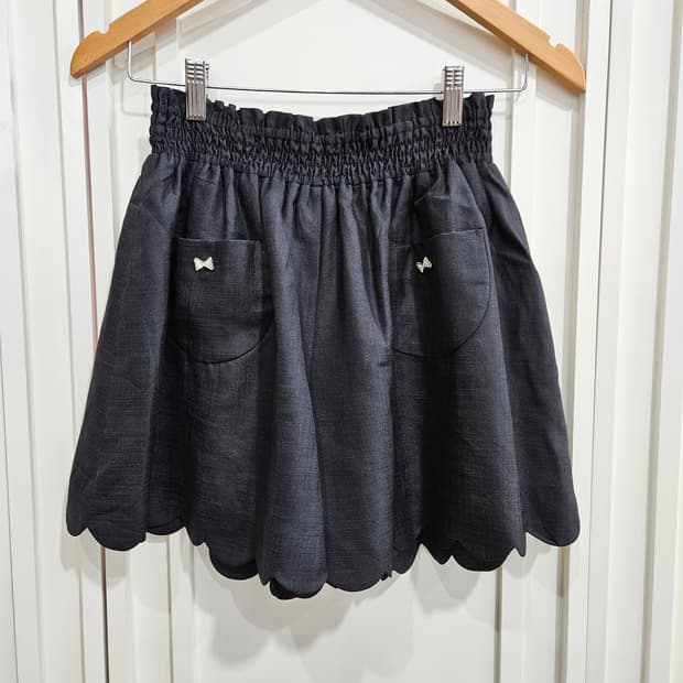 블랙 리본포켓 바지