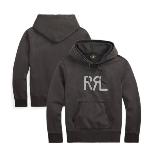 RRL 랜치 로고 후디 블랙