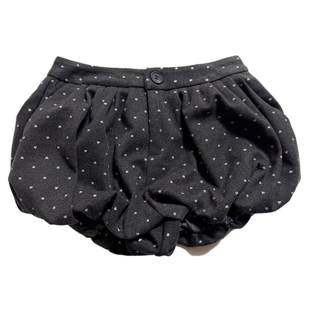 새상품 하트 기모 벌룬 숏팬츠 S (차콜)