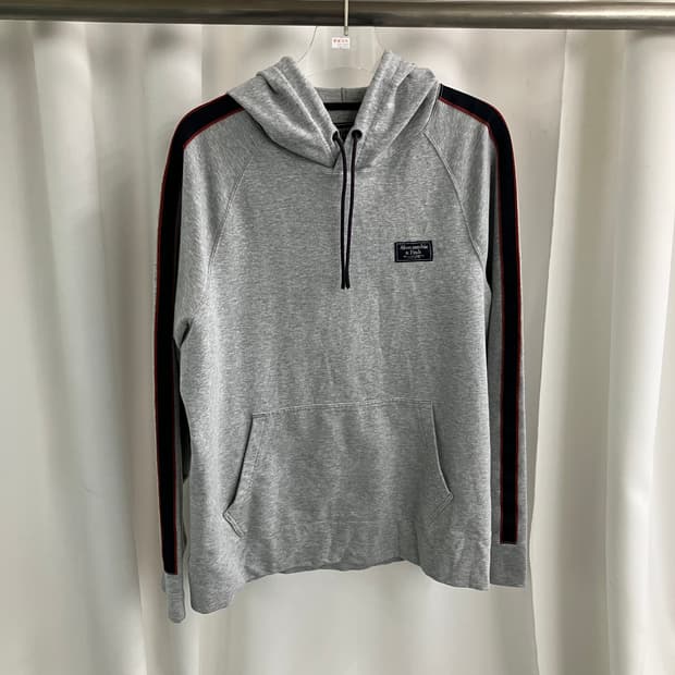 아베크롬비 그레이 라인 후드티 M