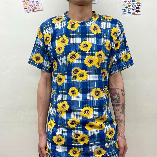 Sunflower blue checkered T-shirt