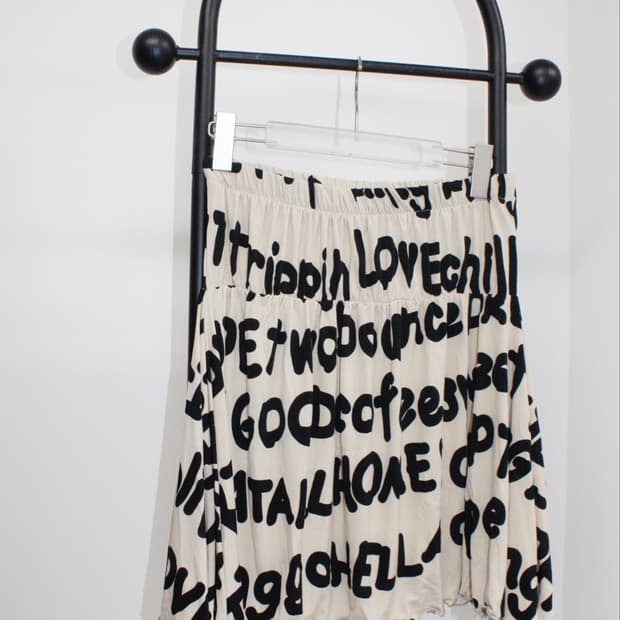 Lettered Stretch Skirt