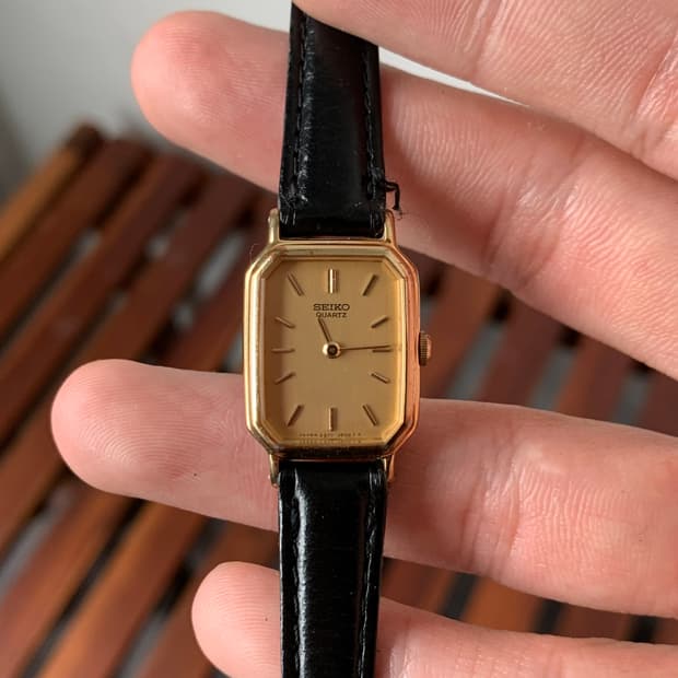seiko 세이코 골드 빈티지 팔각 쿼츠