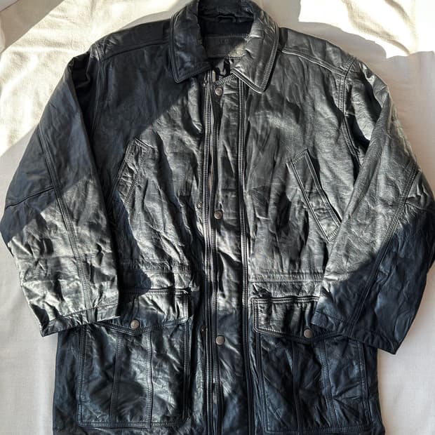 JPN 90s 소가죽 레더 자켓 L