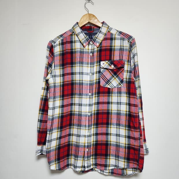 타미힐피거Tommy 체크 셔츠 M - S121