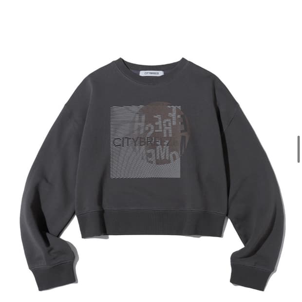 시티브리즈 픽셀 노이즈 스웻셔츠 차콜