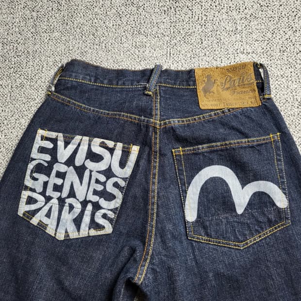 에비수 페인팅 셀비지 데님 30