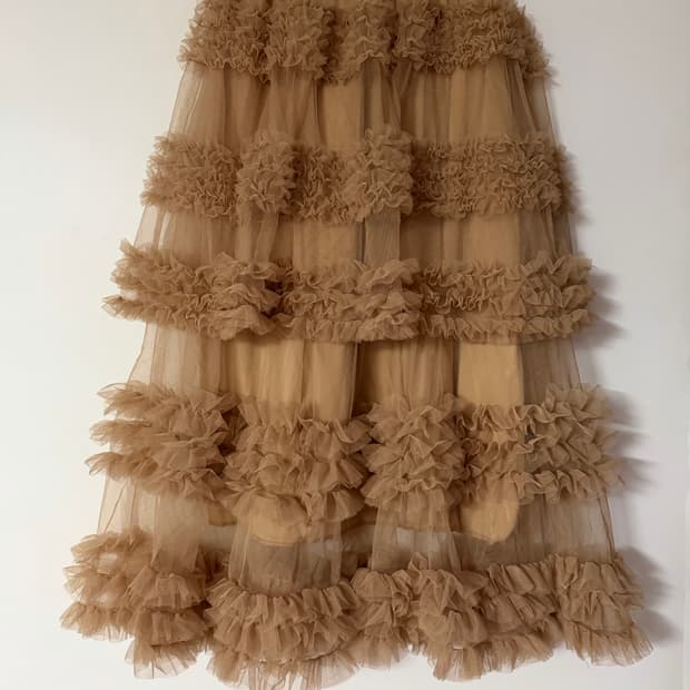 새상품 여자 캉캉 롱치마 (브라운)