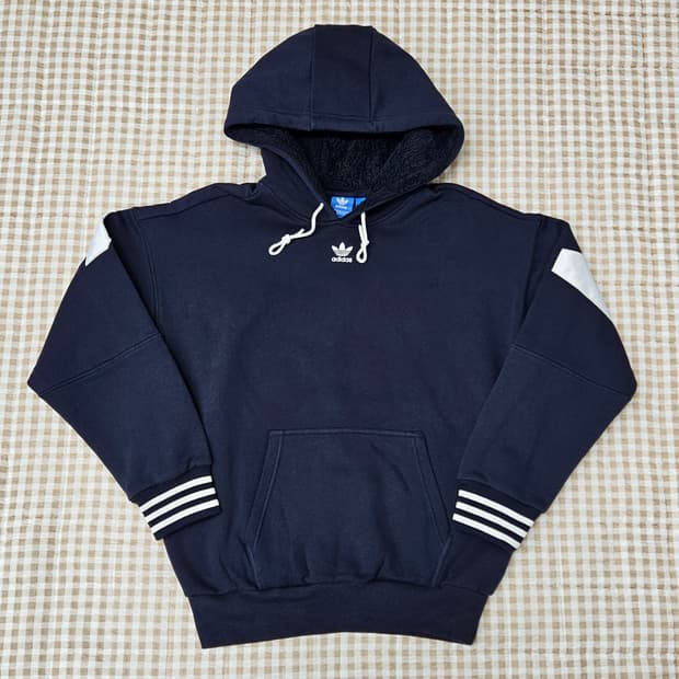 아디다스 오버핏 기모 후드티 남자100