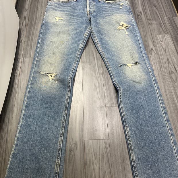 slim straight 청바지