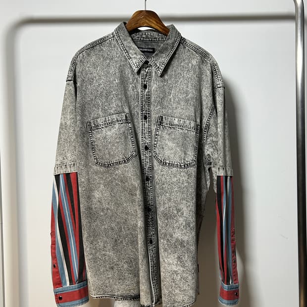 Balenciaga Layered Denim Shirts