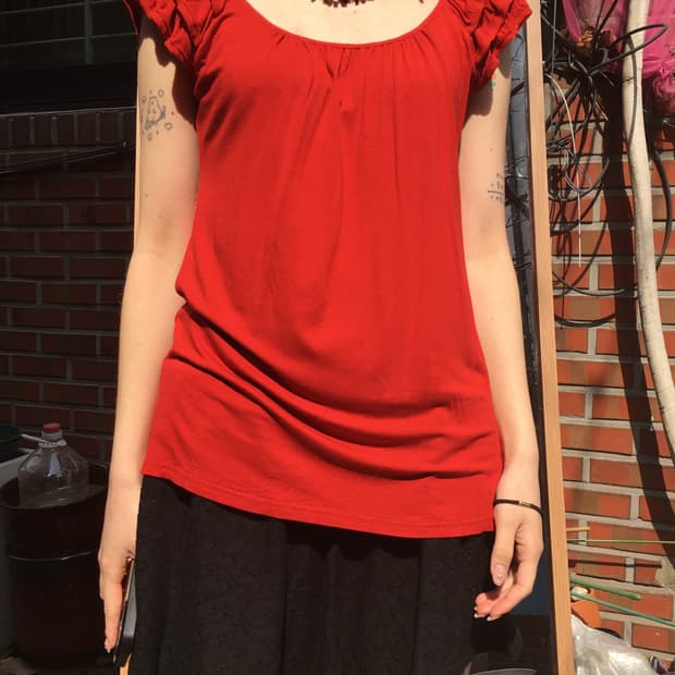 루즈 레드 원피스