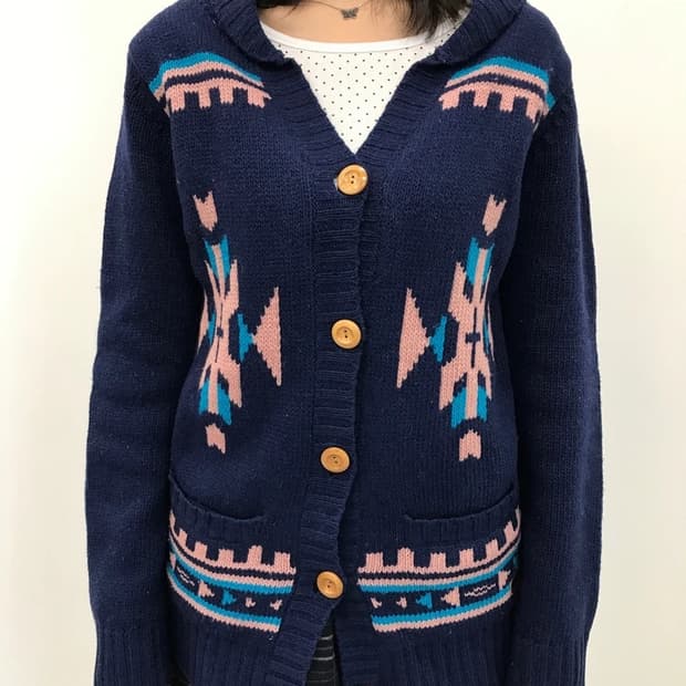 Roxy Wool Blend Pattern Cardigan