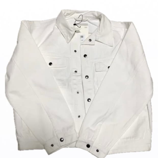 착샷 o) 비슬로우 스탠다드 트러커 자켓 화이트 L