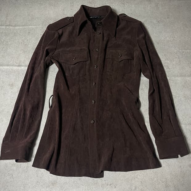 Suede shirts jacket