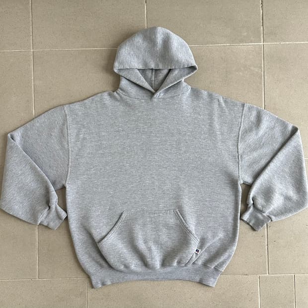90s 빈티지 러셀 후드 그레이 XL USA