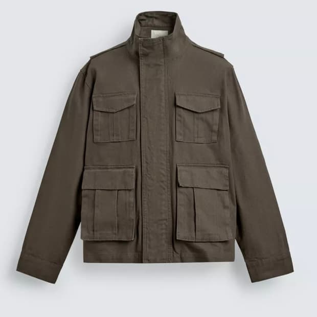 자라 캔버스 코튼 재킷 필드자켓 L