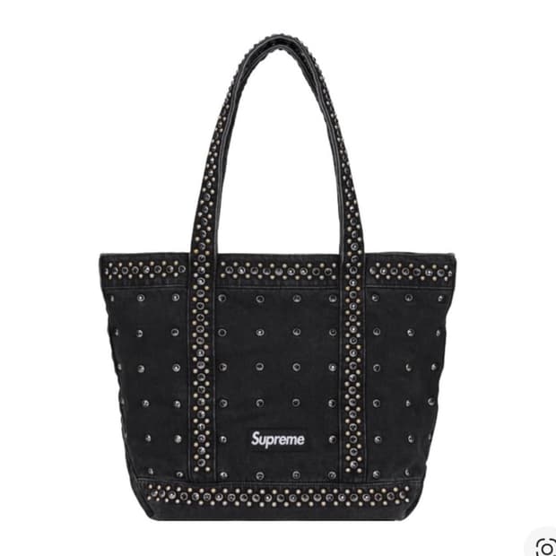 슈프림 x B.B. 사이먼 데님 토트백 블랙 - 25SS bb 사이먼