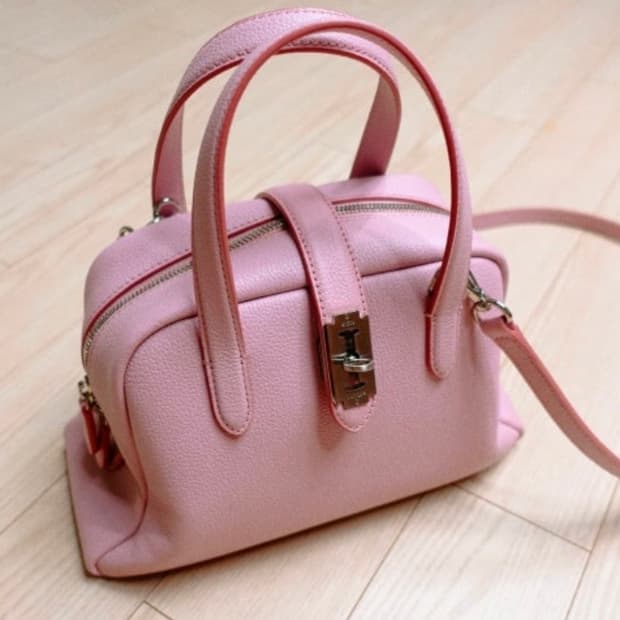 분크 핑크 스몰 토트백 