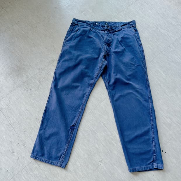 80s 프렌치 워크팬츠 워싱 블루 36사이즈 FRANCE MADE 