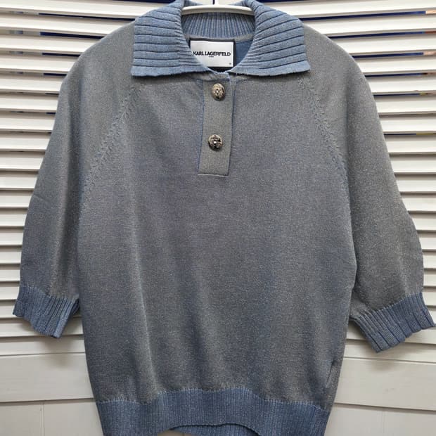 칼라거펠트 니트 카라 티셔츠