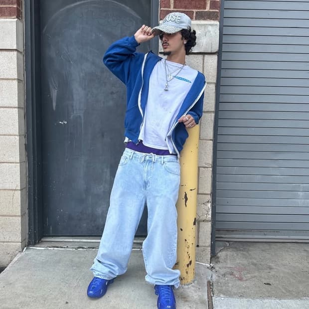 motherland 라이트 블루 베기 데님 M (32)