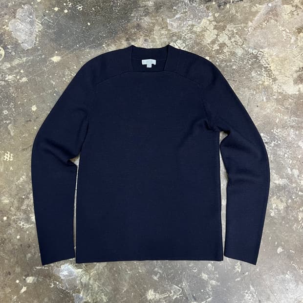 S) COS 코스 스퀘어넥 코튼 니트 미니멀 니트