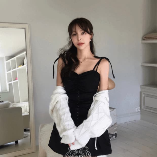 클라우드이모션 오블렛 버클 퍼프 원피스