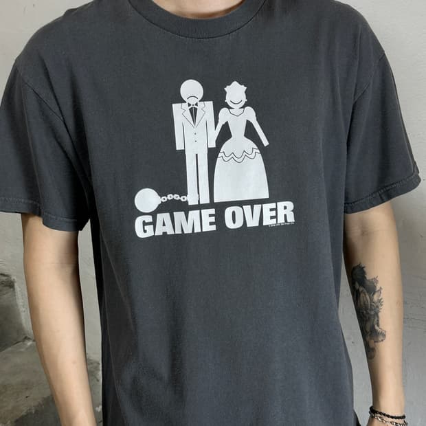 00's Game Over 티셔츠 빈티지 Fun 티셔츠