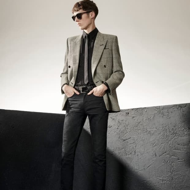 [박보검님 착용] 생로랑 디컨스트럭티드 체크 자켓