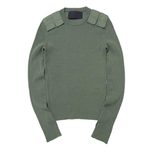 (새상품/M) 준지 FW21 코만도 견장 골지 니트