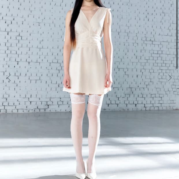 Glowny lina shirring dress