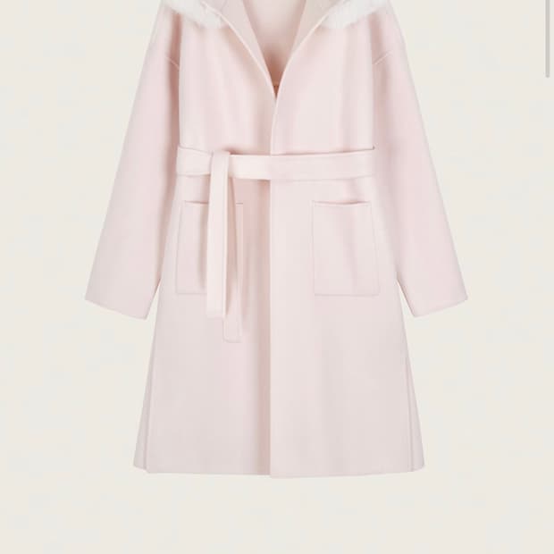 클리시어 라일락 메리노 울 코트