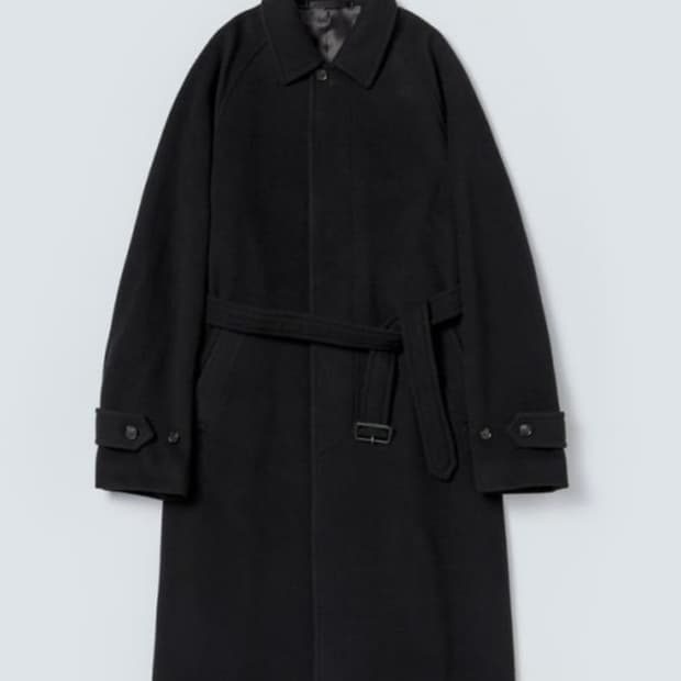 오라리(auralee)  캐시미어 울 모저코트 black 4size