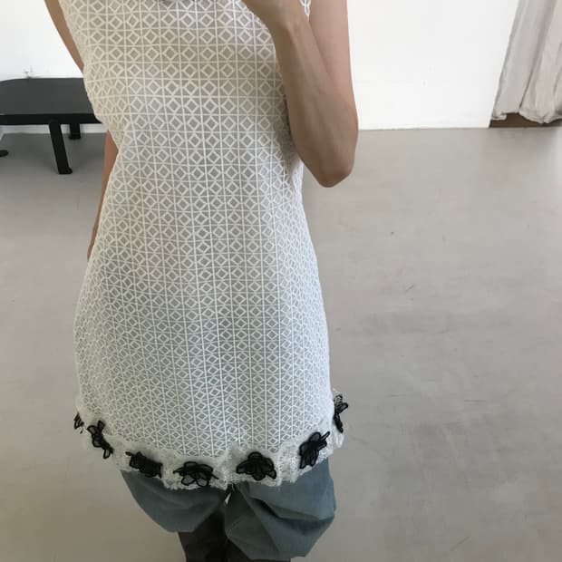 vintage flower pattern one-piece