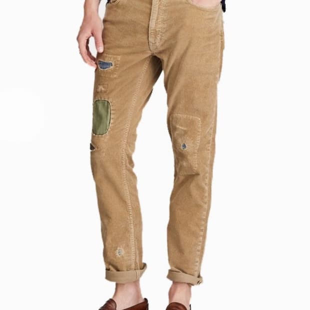 폴로 랄프로렌 구하기 힘든 패치워크 코듀로이 팬츠