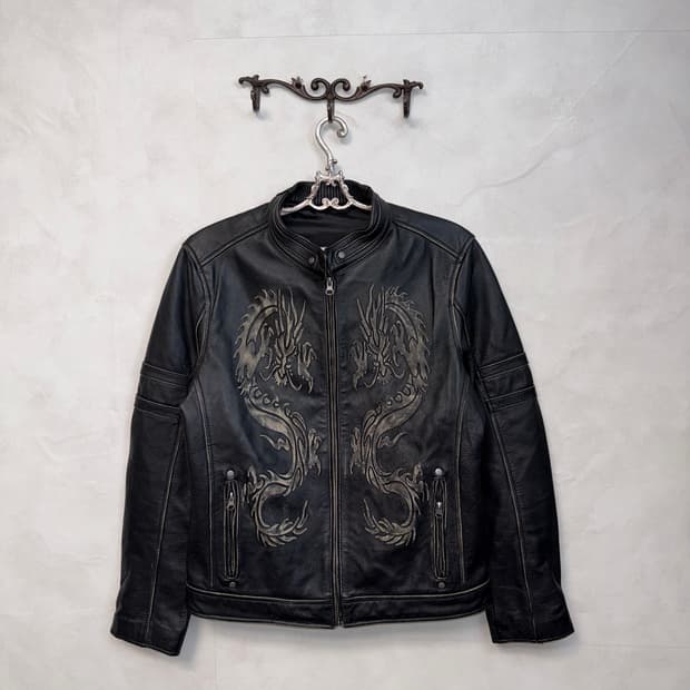 Hualei Liguo cow skin dragon biker jk