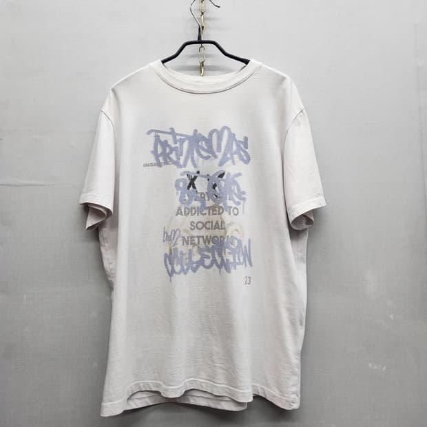 인사일런스 빈티지프린팅 반팔티 F(XL)