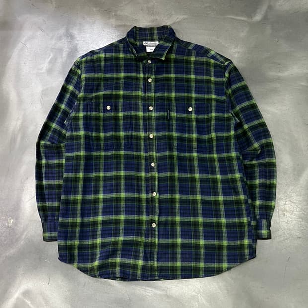  콜롬비아 체크 플란넬 셔츠 y14506