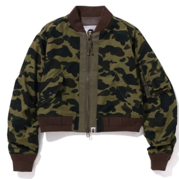 Bape  우먼 퍼스트카모 크롭 봄버 자켓 S