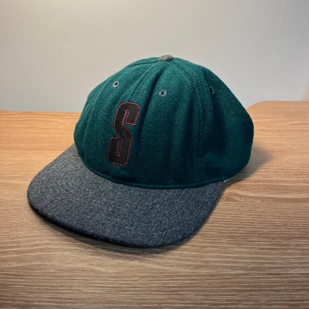 90s 빈티지 올드 스투시 s로고 울 캡 모자